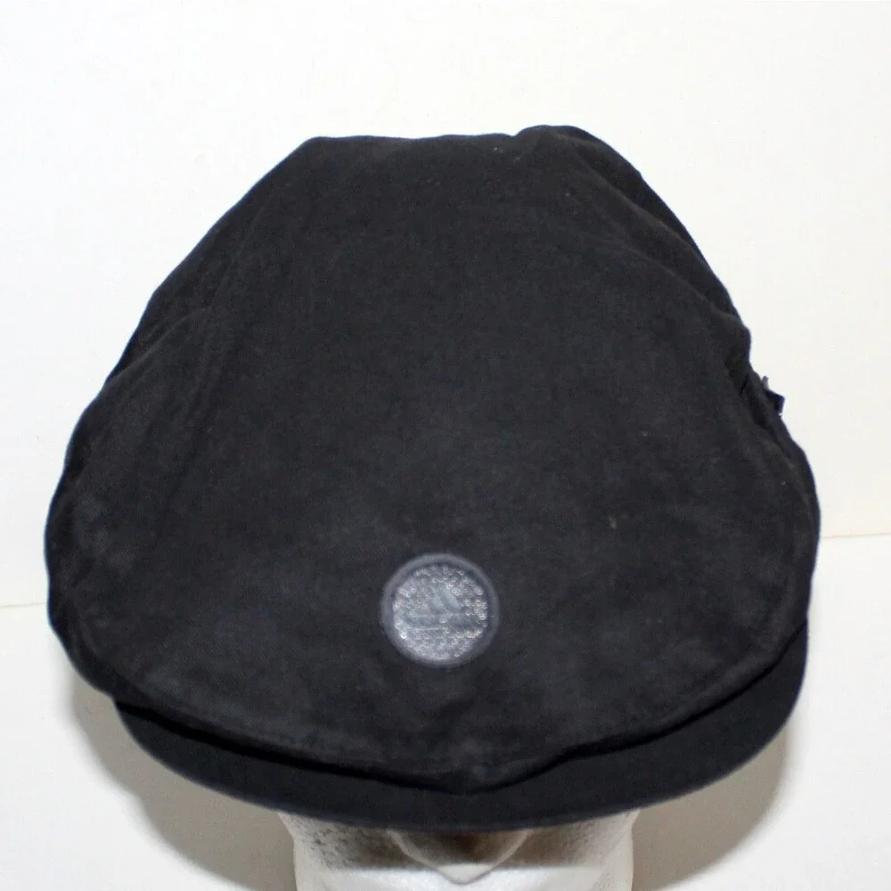 rare Vintage Chicago Bulls Adidas Flat Cap hat NBA black cotton canvas logo